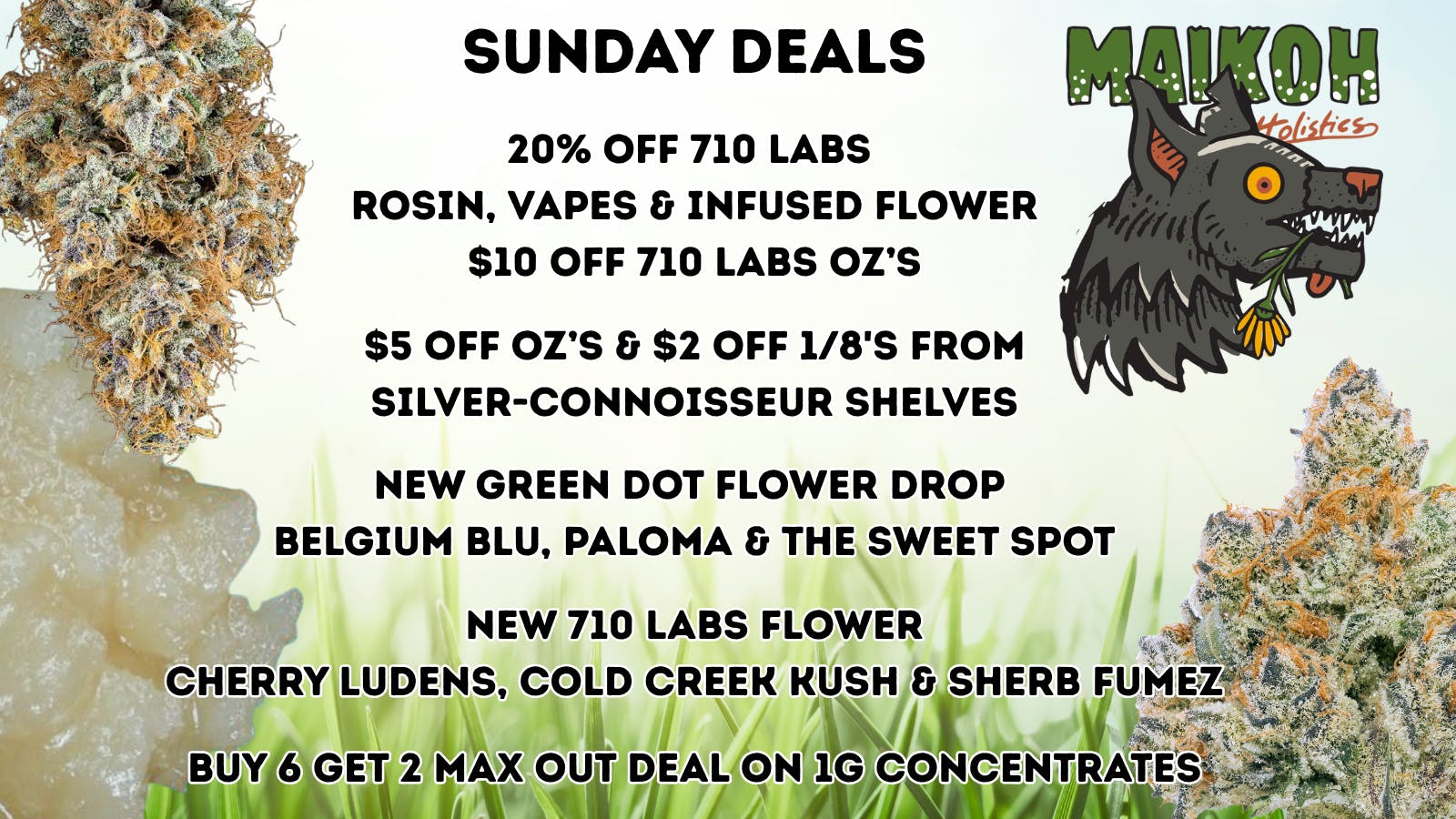 Maikoh Holistics - Boulder 20% Off 710 Labs Rosin, Vapes & Doinks
