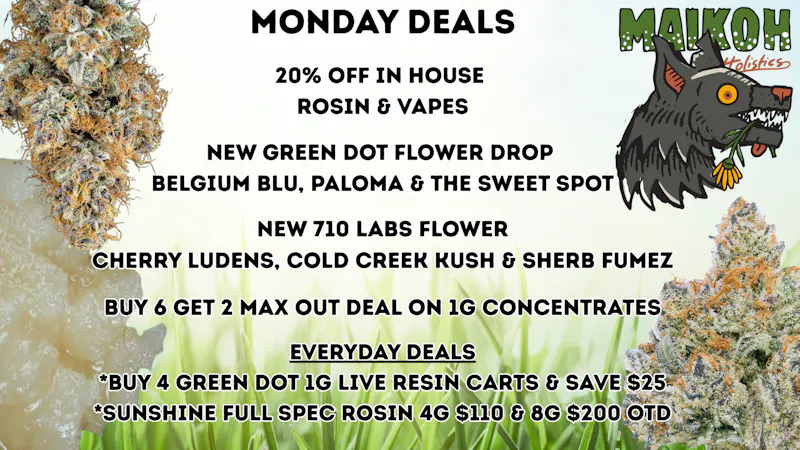 Maikoh Holistics - Denver 20% Off In House Melts Rosin & Vapes