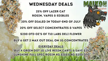 Maikoh Holistics - Boulder 25% Off ALL LazerCat Rosin, Edibles & Vapes