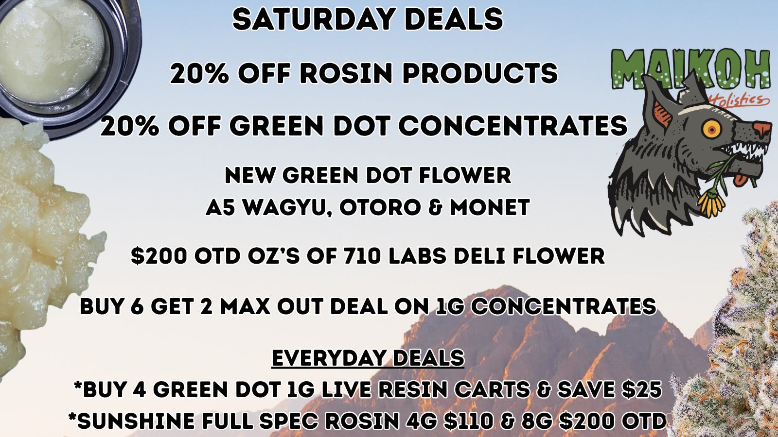 Maikoh Holistics - Denver 20% Off ALL Rosin Products