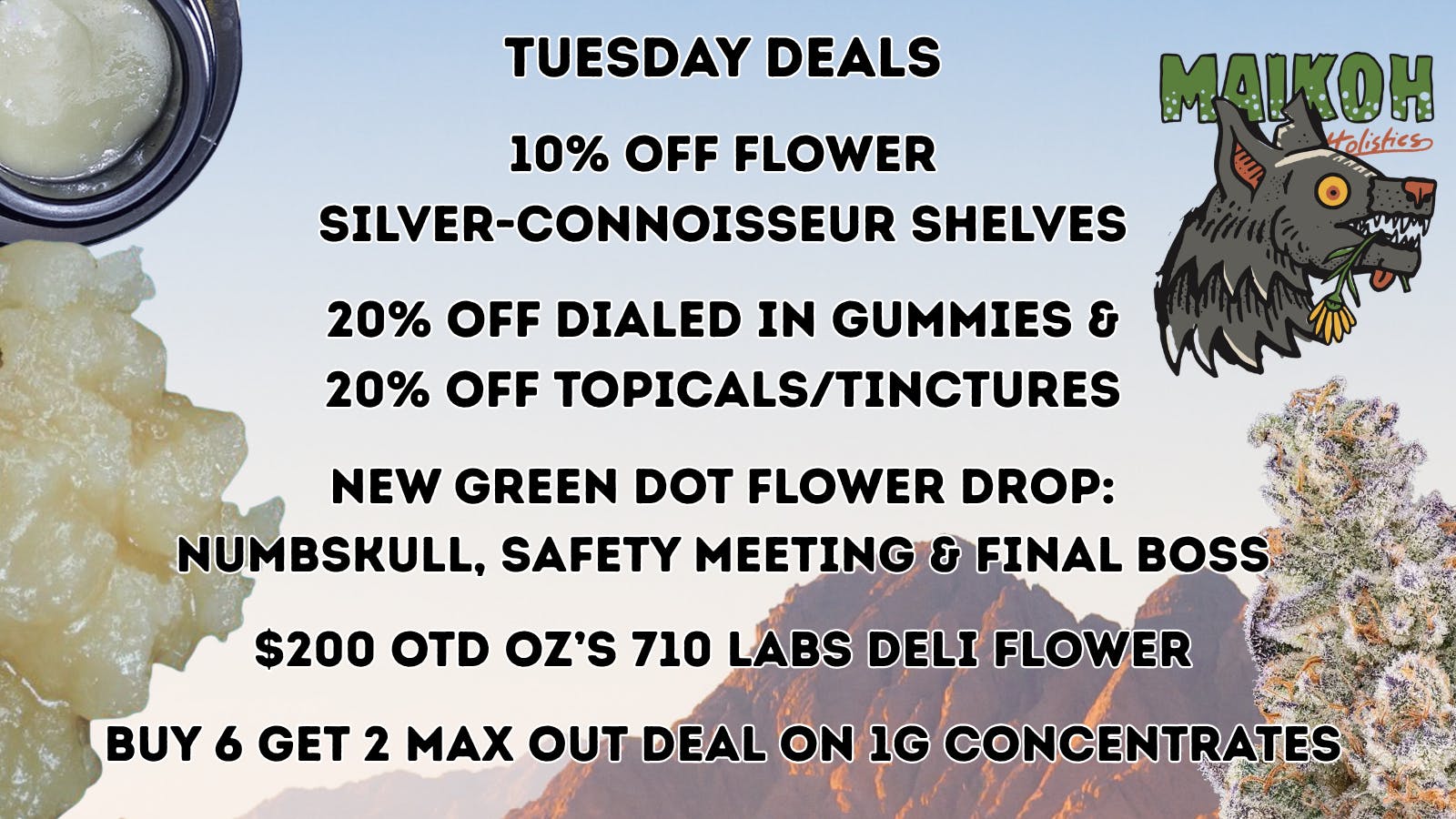 Maikoh Holistics - Boulder 10% Off Flower Silver-Connoisseur Shelves