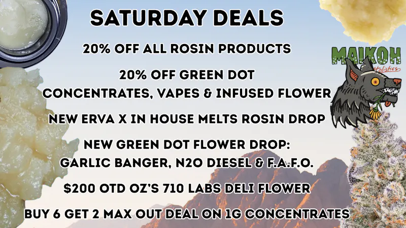 Maikoh Holistics - Boulder 20% Off ALL Rosin Products & DGL Concentrates