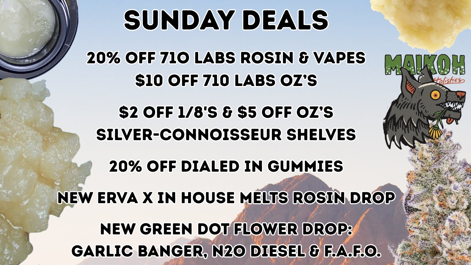 Maikoh Holistics - Boulder 20% Off 710 Labs Concentrates & Dialed In Gummies