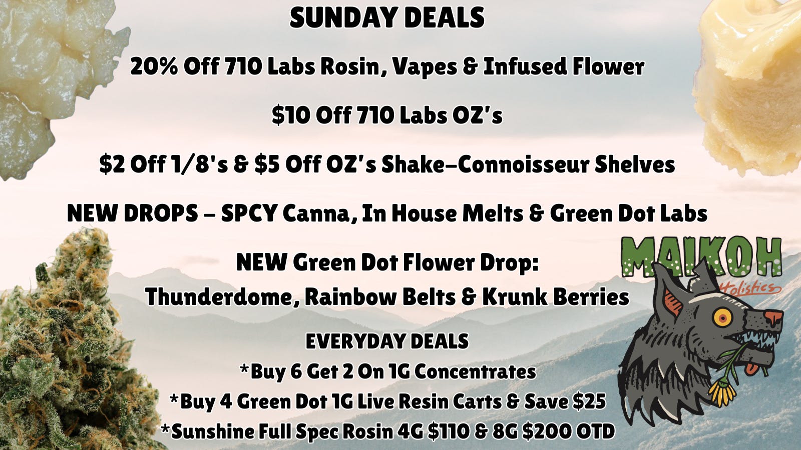 Maikoh Holistics - Denver 20% Off 710 Labs Rosin & Vapes