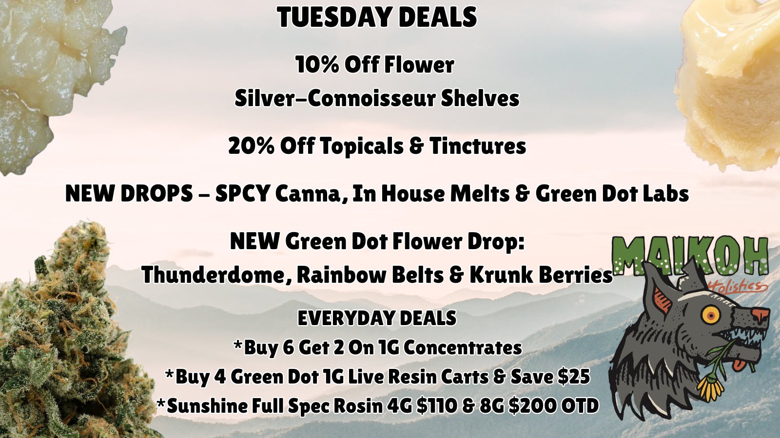 Maikoh Holistics - Boulder 10% Off Flower Silver-Connoisseur Shelves
