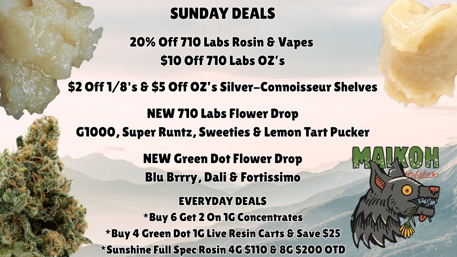 Maikoh Holistics - Boulder 20% Off 710 Labs Rosin & Vapes
