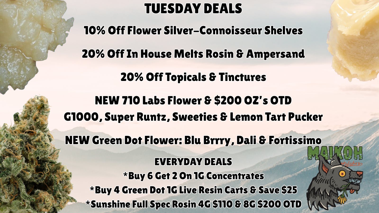 Maikoh Holistics - Denver 10% Off Flower Silver-Connoisseur Shelves
