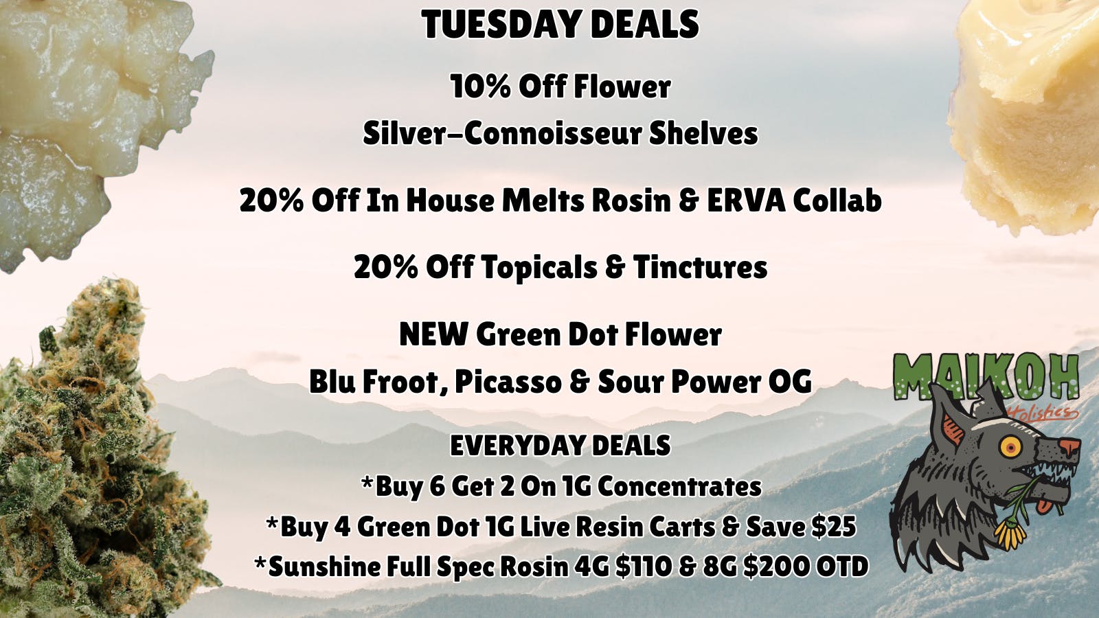 Maikoh Holistics - Denver 10% Off Flower Silver-Connoisseur Shelves