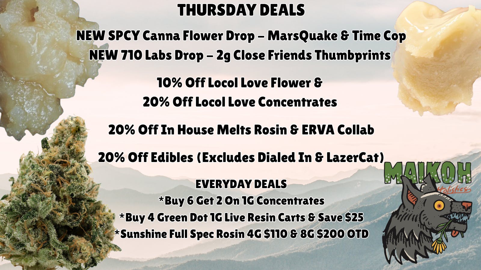 Maikoh Holistics - Denver 10% Off Locol Love Flower & 20% Off In House Melts