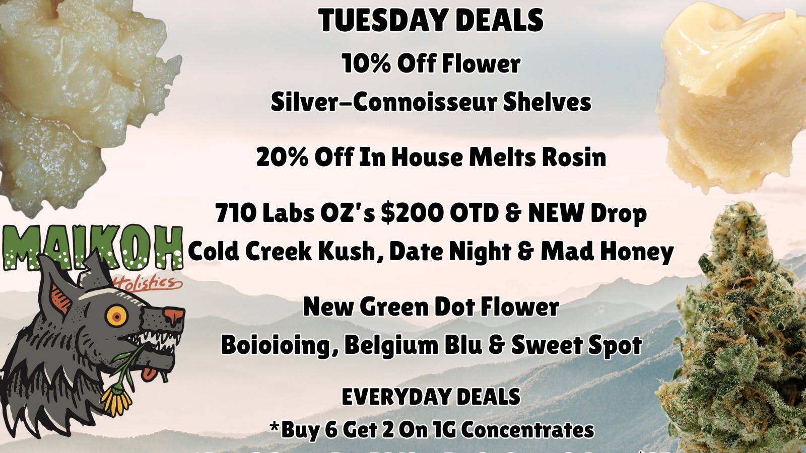 Maikoh Holistics - Boulder 10% Off Flower Silver-Connoisseur Shelves