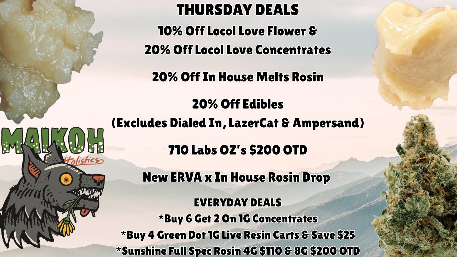 Maikoh Holistics - Denver 10% Off Locol Love Flower & 20% Off In House Melts