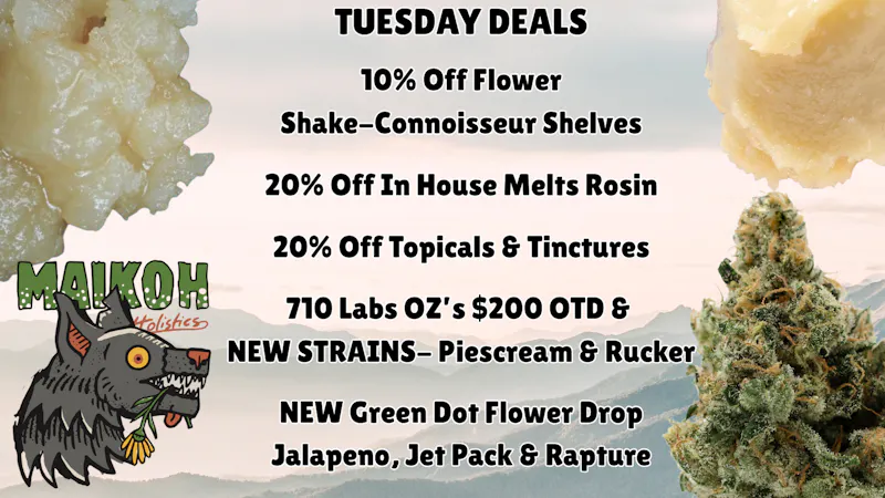 Maikoh Holistics - Boulder 10% Off Flower Shake-Connoisseur Shelves