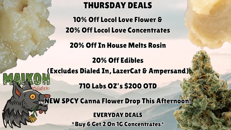 Maikoh Holistics - Boulder 10% Off Locol Love Flower & 20% Off In House Melts