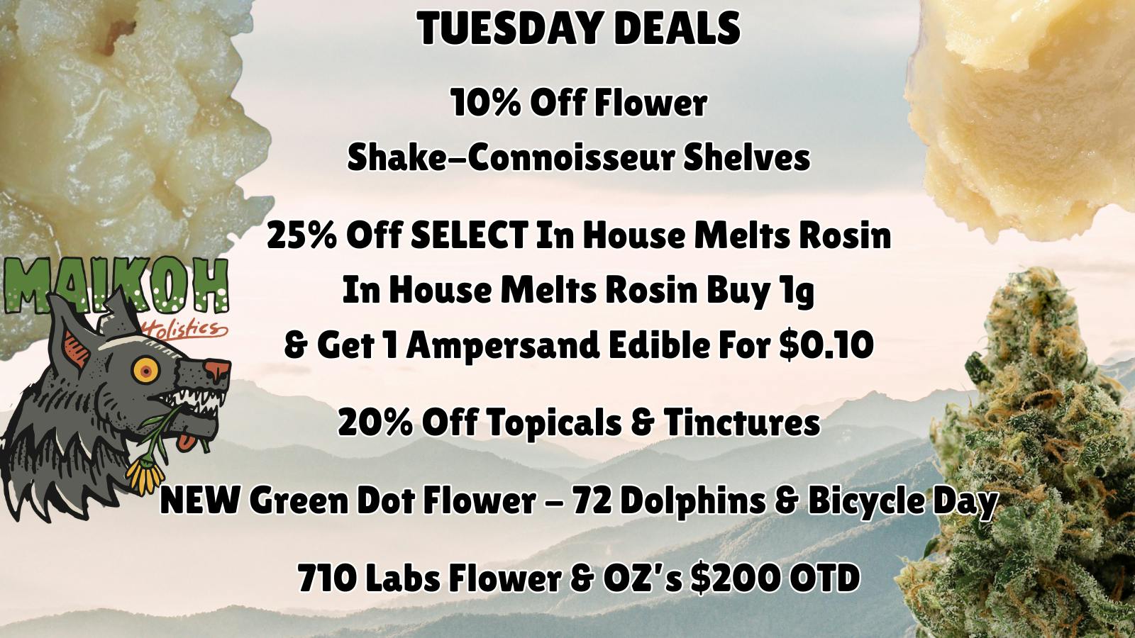 Maikoh Holistics - Boulder 10% Off Flower Shake-Connoisseur Shelves