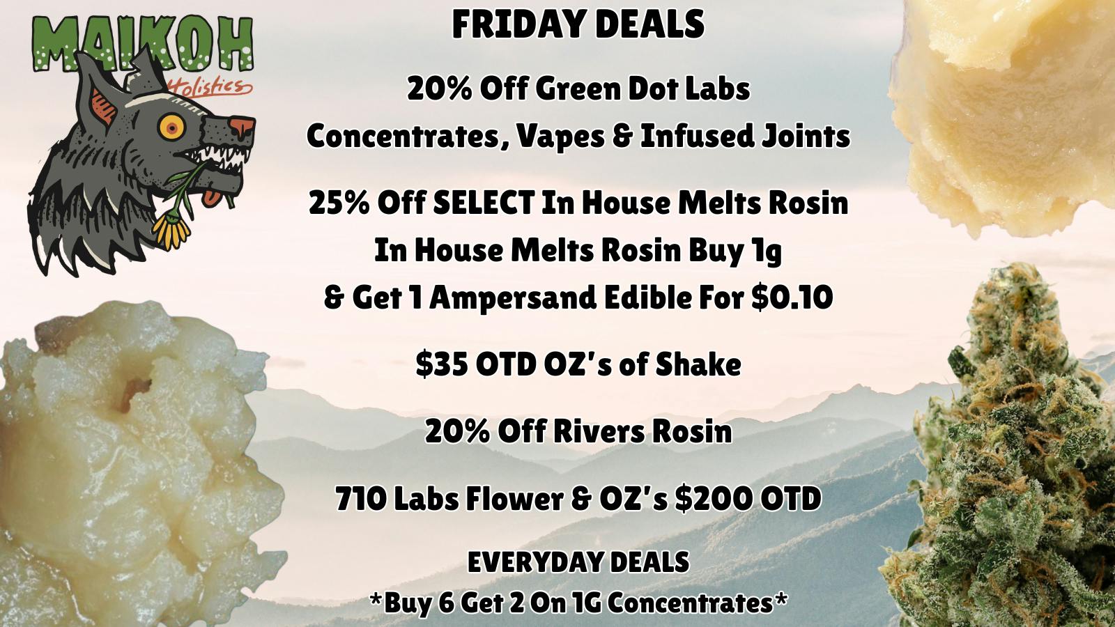 Maikoh Holistics - Boulder 20% Off Green Dot Concentrates
