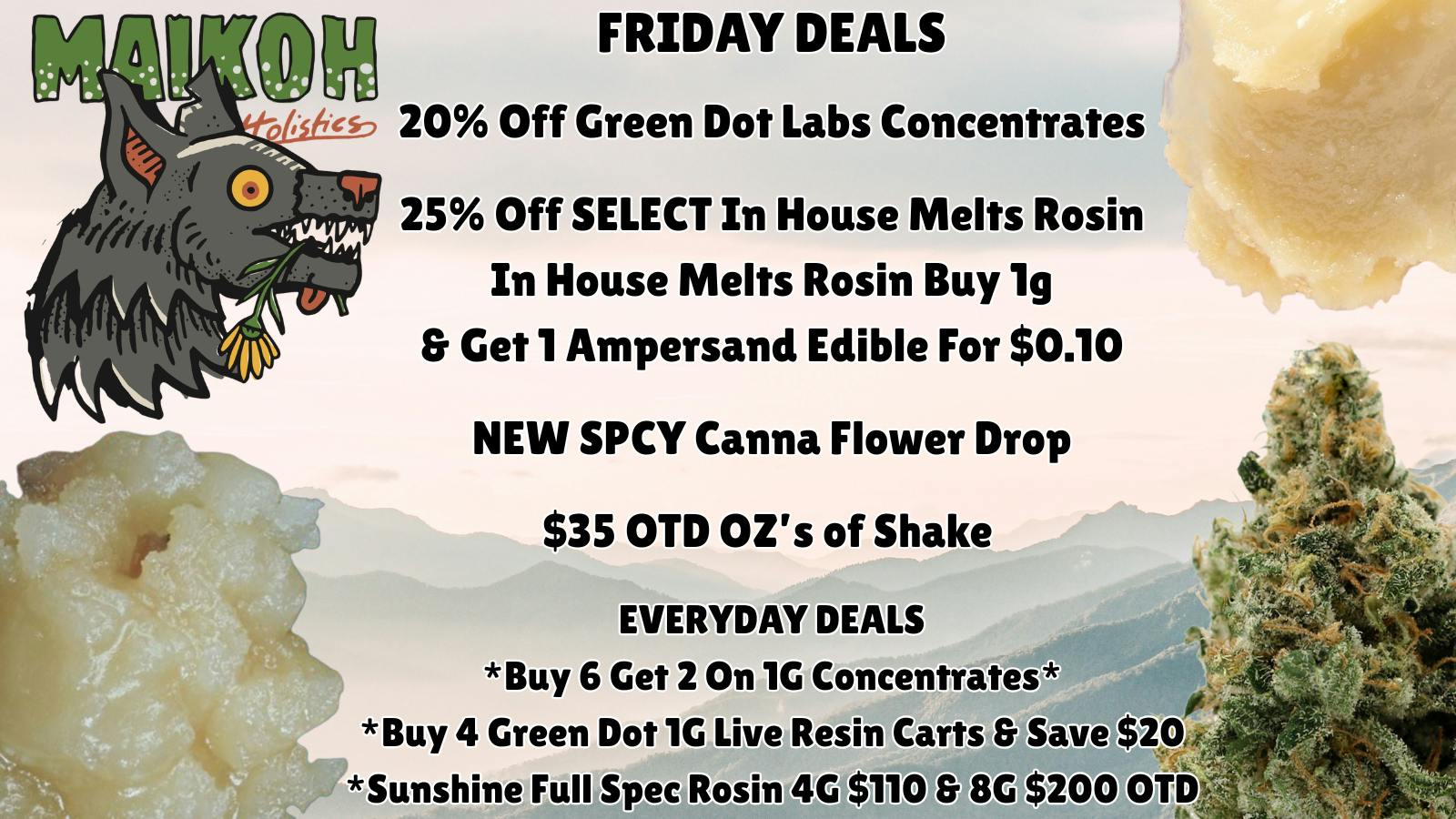 Maikoh Holistics - Denver 20% Off Green Dot Concentrates