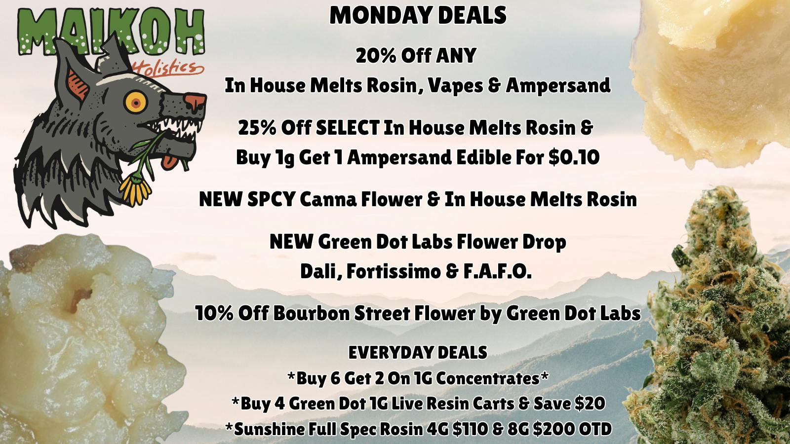 Maikoh Holistics - Denver 20% Off In House Melts Rosin Products