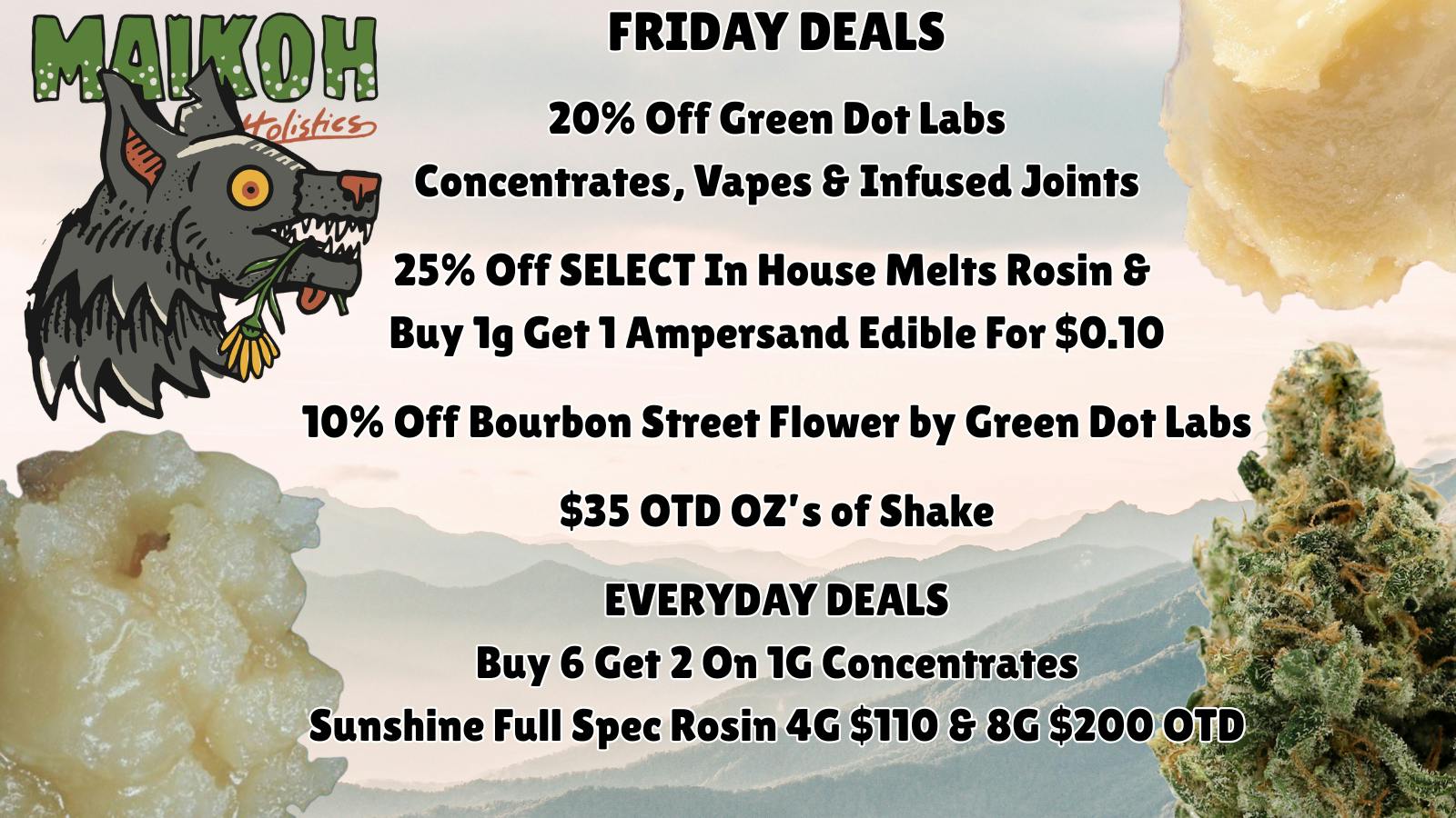 Maikoh Holistics - Denver 20% Off Green Dot Concentrates