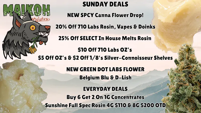 Maikoh Holistics - Boulder 20% Off 710 Labs Rosin