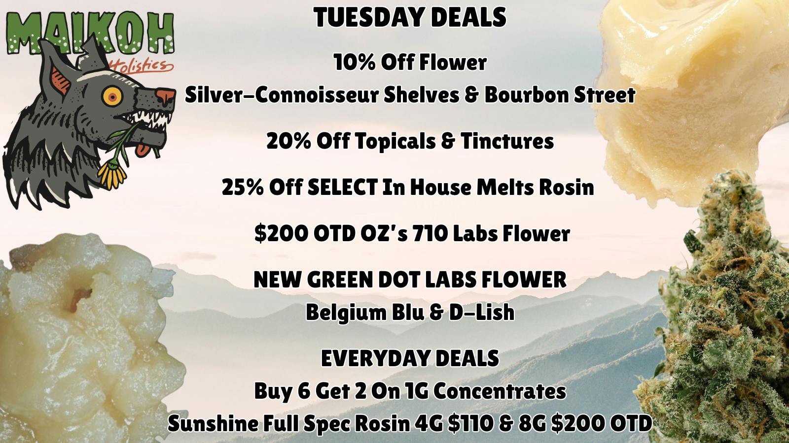 Maikoh Holistics - Boulder 10% Off Flower Silver-Connoisseur Shelves