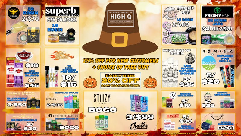 High Q Cannabis HALFWAY TO HALLOWEEN!!