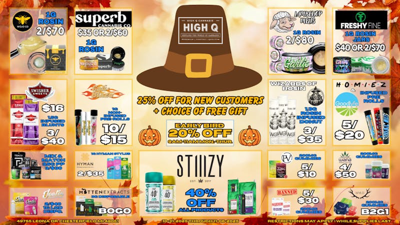 High Q Cannabis Spooky Deals At High Q Cannabis!