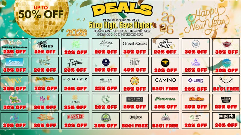 High Q Cannabis NEW YEAR NEW DEALS...!
