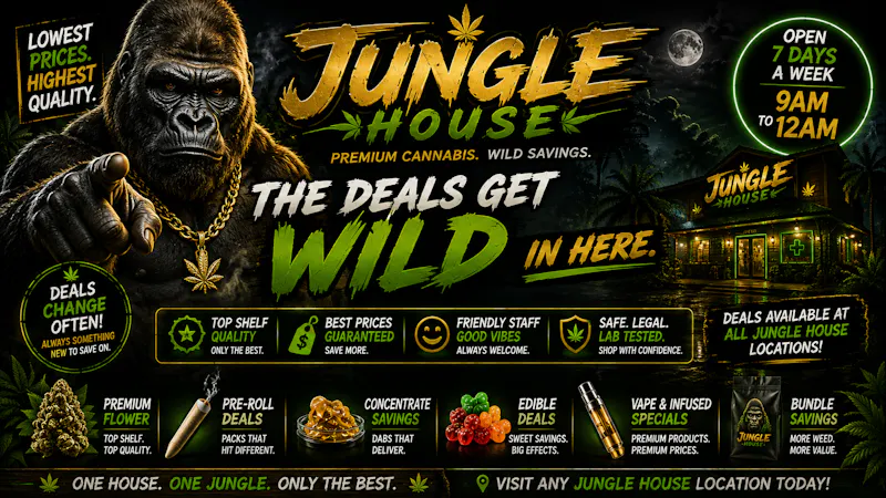 Jungle House 🦍 JUNGLE HOUSE — WILD DEALS DAILY