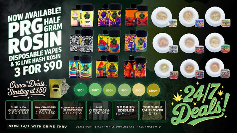 The Cannabis Refinery - Edmond 24/7 Drive Thru 🔥9 Flavors of PRG Rosin 3/$90 + Rosin Disposabl🍯