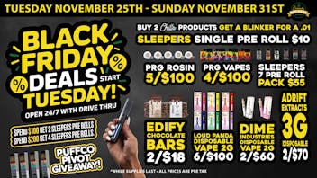 The Cannabis Refinery - Edmond 24/7 Drive Thru 🔥5/$100 ALL PRG Rosin/BLACK FRIDAY DEALS!