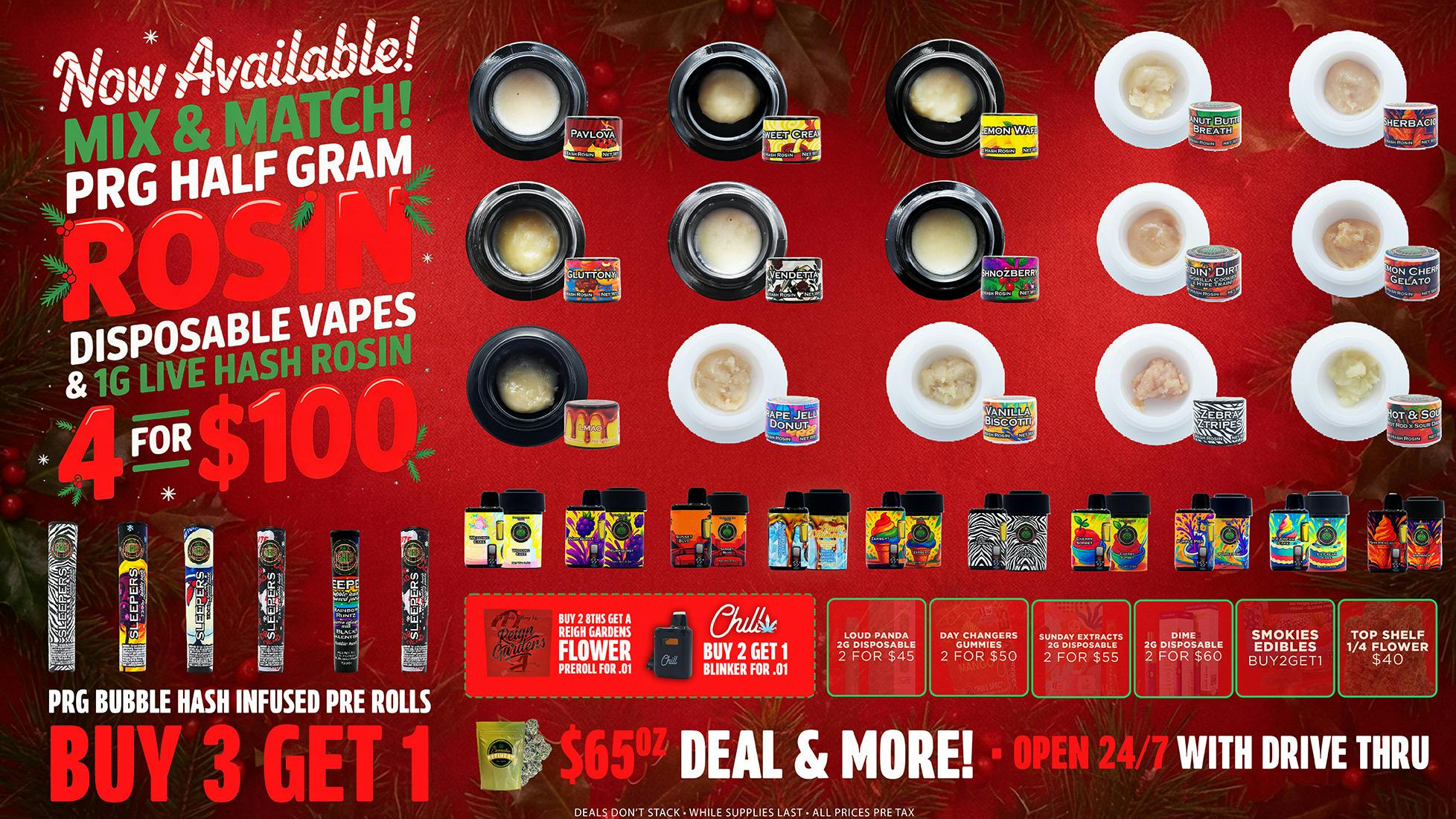 The Cannabis Refinery - Edmond 24/7 Drive Thru 🔥4/$100 ALL PRG Rosin/CHRISTMAS DEAL!