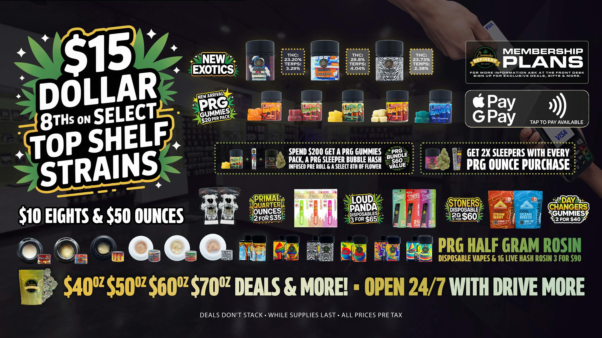 The Cannabis Refinery - Edmond 24/7 Drive Thru 🔥Debit Card Readers! Buy$200 Get $60 in Product🔥