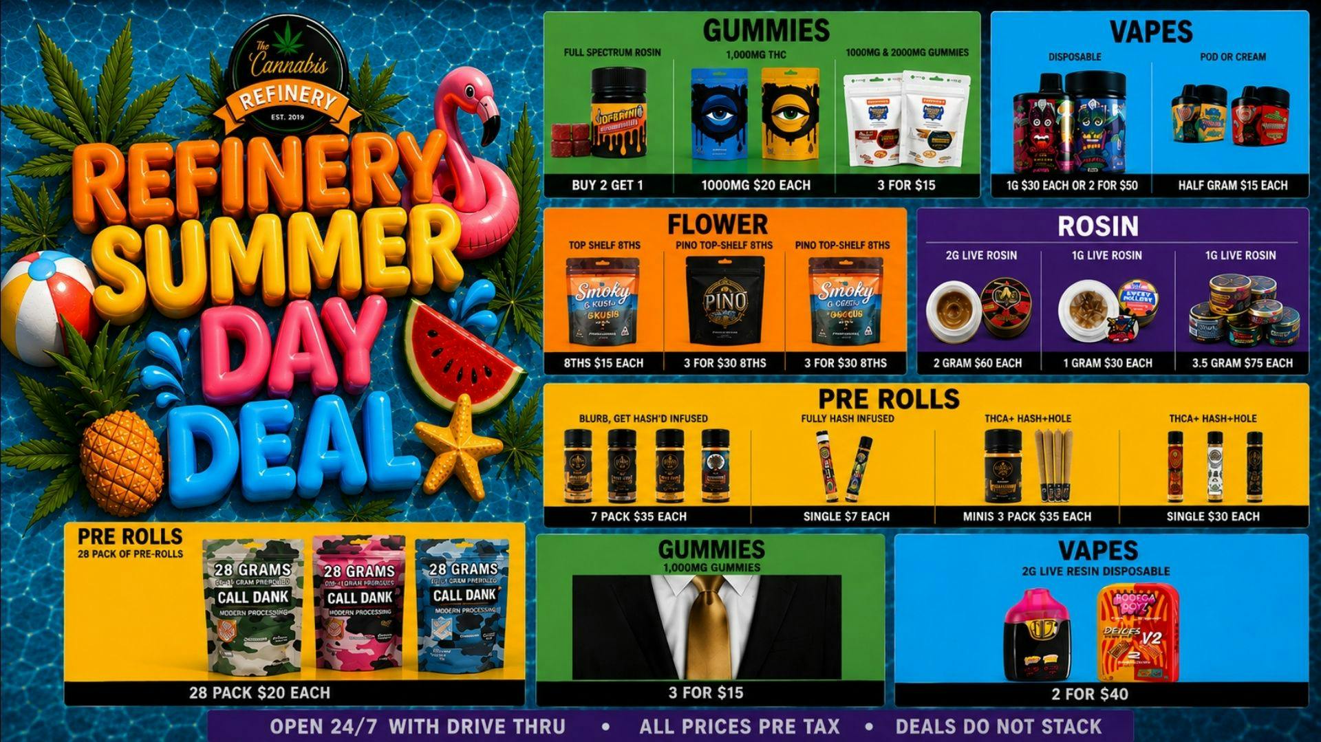 The Cannabis Refinery - Edmond 24/7 Drive Thru 30% OFF FTP🔥Oz Deals🔥Flower and Rosin deals🔥