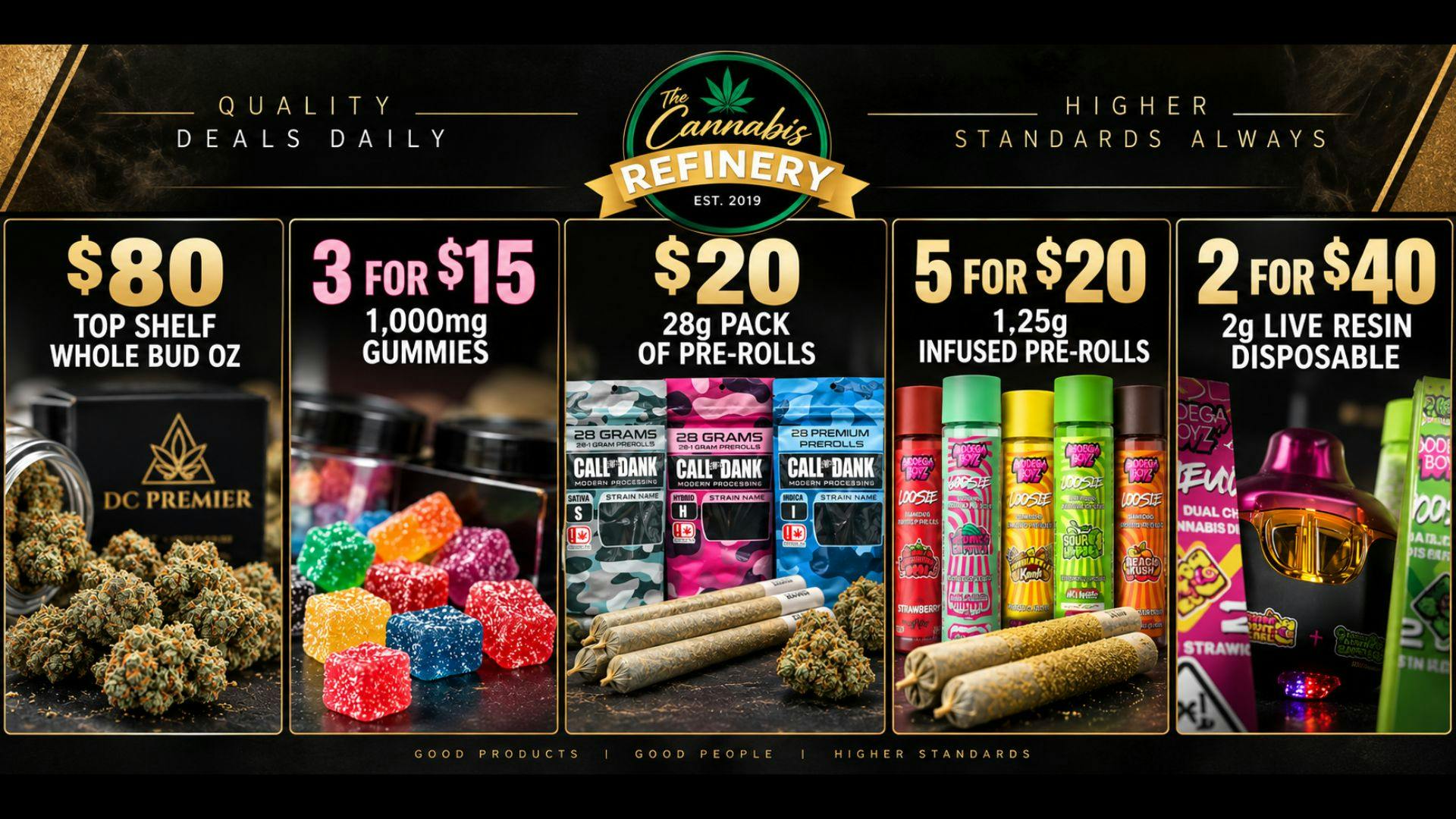 The Cannabis Refinery - Edmond 24/7 Drive Thru 30% OFF FTP🔥Oz Deals🔥Flower and Rosin deals🔥