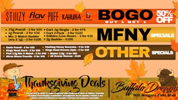 Buffalo Dreams Thanksgiving Specials