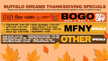 Buffalo Dreams Thanksgiving Specials