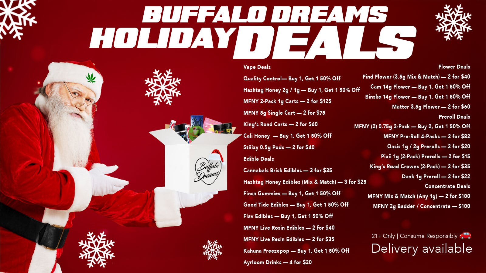 Buffalo Dreams Holiday Deals @ Buffalo Dreams