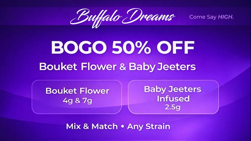 Buffalo Dreams Buy 1 Get 1 50% OFF!