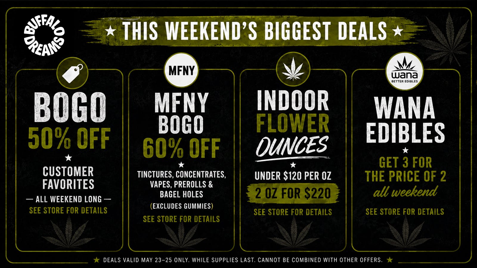 Buffalo Dreams Memorial Day Weekend Deals