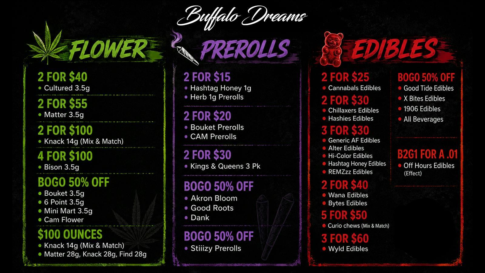 Buffalo Dreams Daily Deals @ Buffalo Dreams