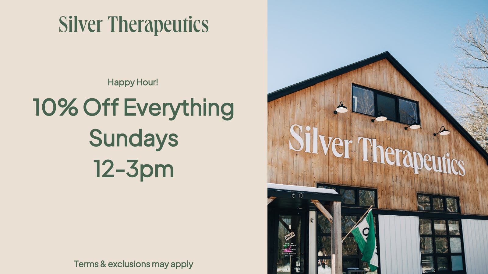 Silver Therapeutics - Berwick (Recreational) 10% Off ENTIRE Store 12-3pm ONLY!