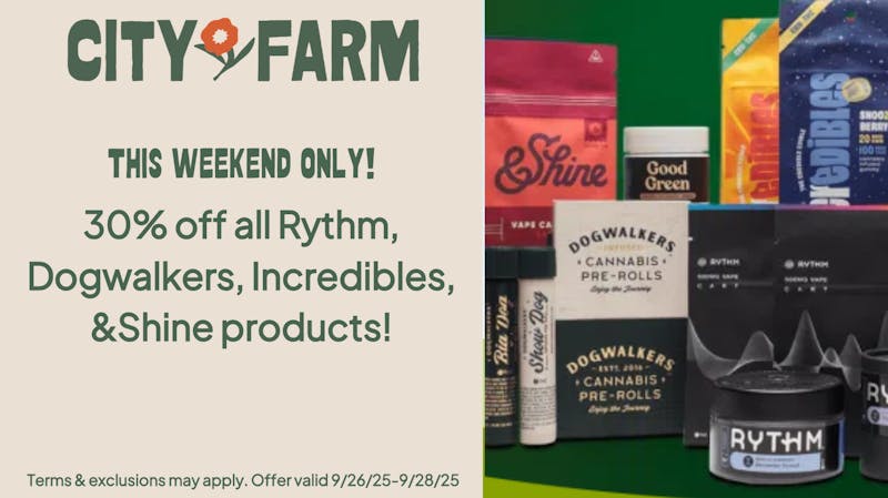 City Farm by Silver Therapeutics - Roslindale 30% off all Rythm, Dogwalkers, Incredibles, &Shine