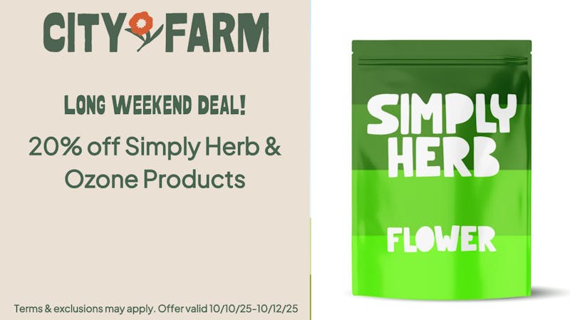 City Farm by Silver Therapeutics - Roslindale 20% off Simply Herb & Ozone Products