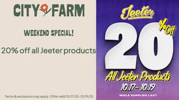 City Farm by Silver Therapeutics - Roslindale 20% off Jeeter all weekend!