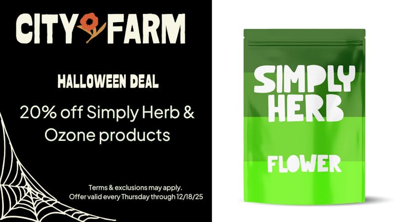 City Farm by Silver Therapeutics - Roslindale 20% off Simply Herb & Ozone Products
