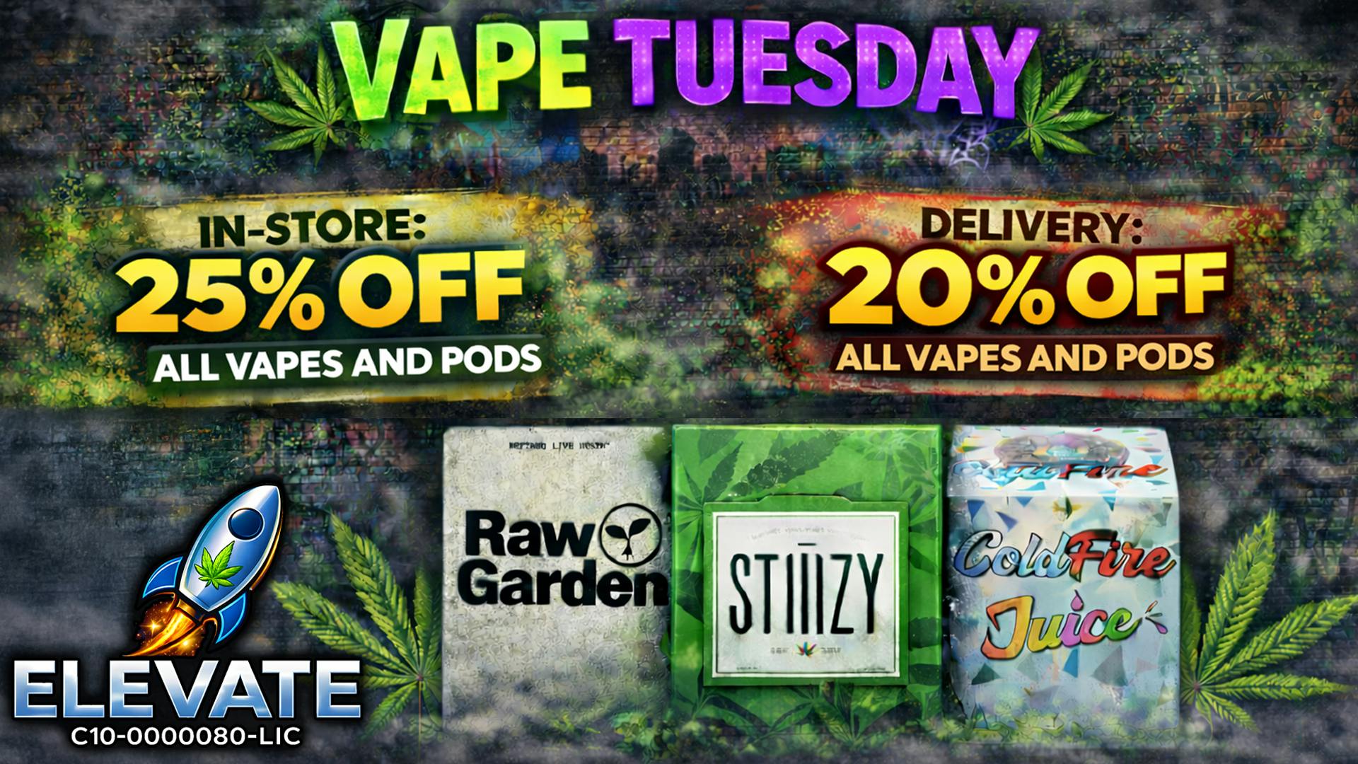 Elevate Lompoc VAPE TUESDAY !!