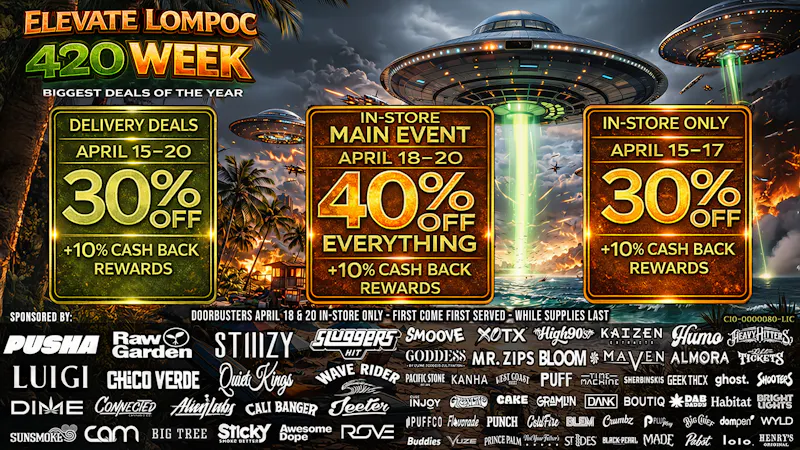 Elevate Lompoc 30% Off StoreWide Plus 10% Cash Back Rewards