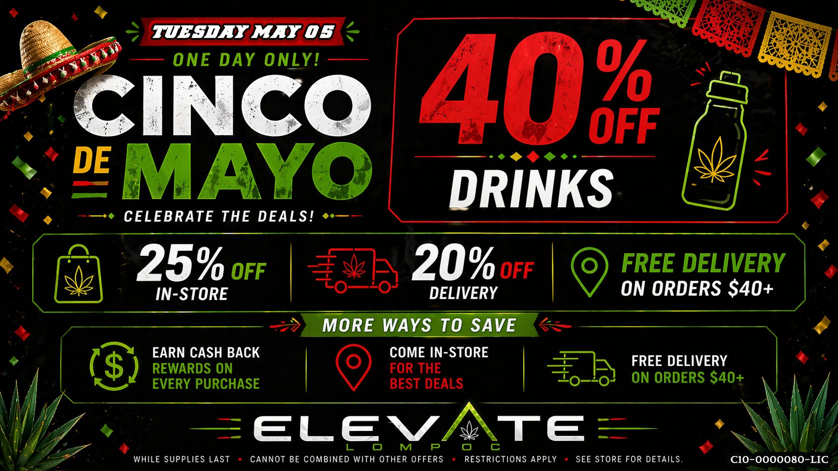 Elevate Lompoc Cinco De Mayo Sale !