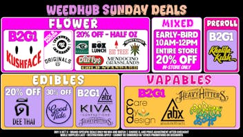 WeedHub Sunday Deals - Weedhub