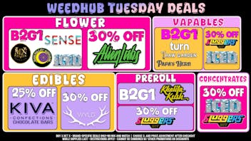 WeedHub Dispensary Tuesday Deals - Weedhub
